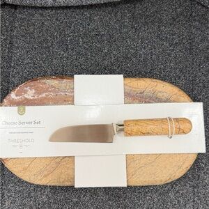 Threshold Cheese Server Set with Tan Handle